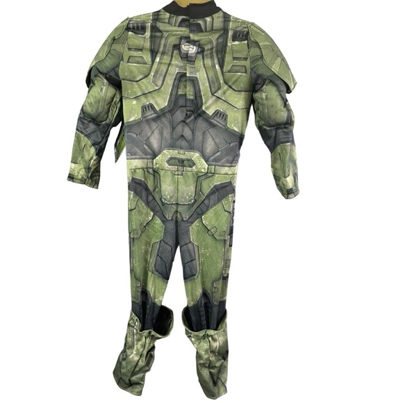 Halo Infinite Master Chief Kids Costume Size Small 4-6 Muscle‎ Padded Jumpsuit - Picture 8 of 9